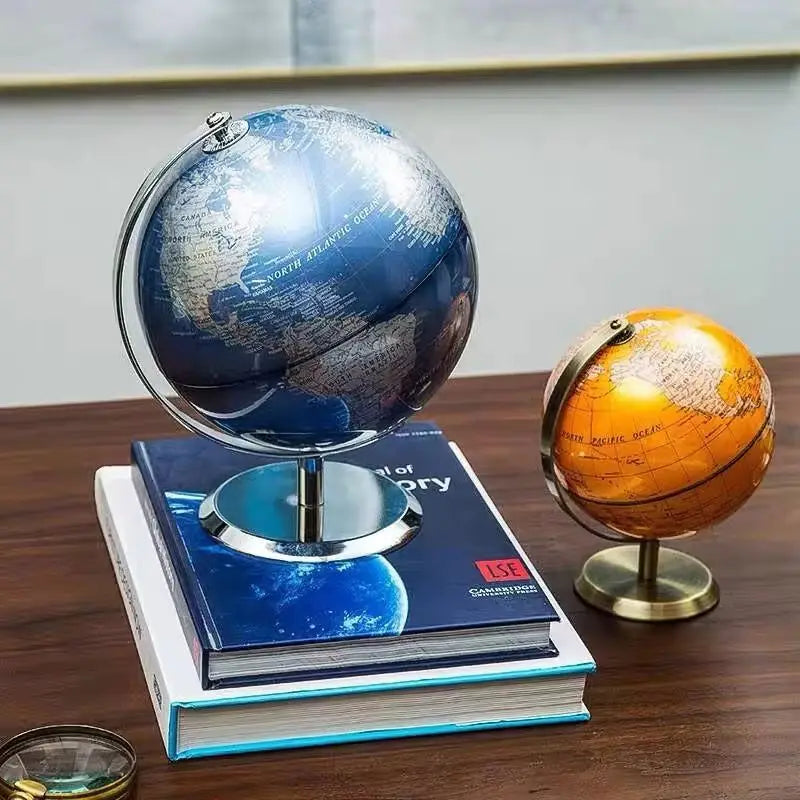 globe terrestre rétro anglais décoration éducative pour enfants et bureau - vue 3 sur 9