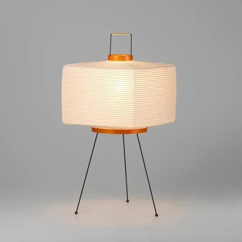 lampadaire vintage japonais en bois avec éclairage led décoratif
