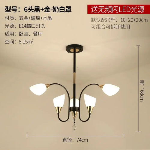 lustre en cristal moderne en cuivre pour éclairage intérieur - vue 9 sur 14