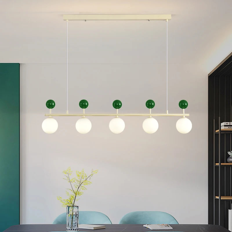 lustre en verre et métal style moderne pour éclairage dynamique - vue 5 sur 15