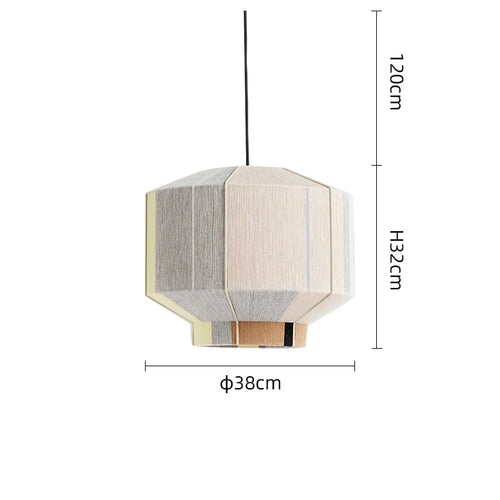 Suspension LOFT japonais rétro en bois bambou design - vue 23 sur 24