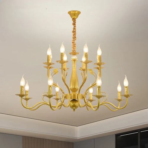 lustre en fer forgé rétro pour intérieur élégant - vue 2 sur 12