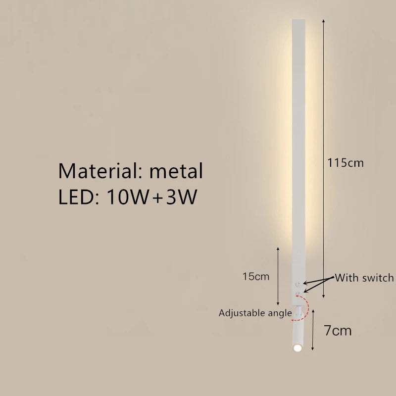 applique murale led minimaliste angle réglable 3000k - vue 11 sur 18