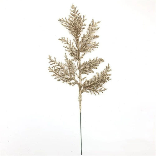décoration de noël feuilles de pin paillettes pour bricolage couronne arbre - vue 13 sur 17