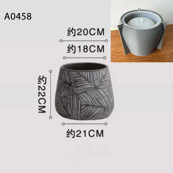 moule en silicone pour jardinière en béton nordique décoratif - vue 8 sur 9