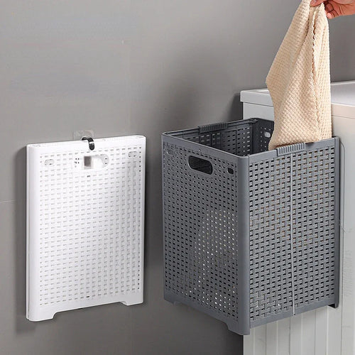 panier à linge pliable avec couvercle et séparation - vue 3 sur 14