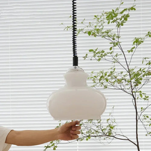 lustre nordique en verre design coloré pour restaurant et bar - vue 4 sur 9