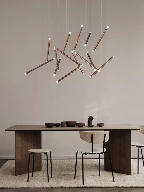lustre led minimaliste moderne pour restaurant bar entreprise café magasin - vue 3 sur 11