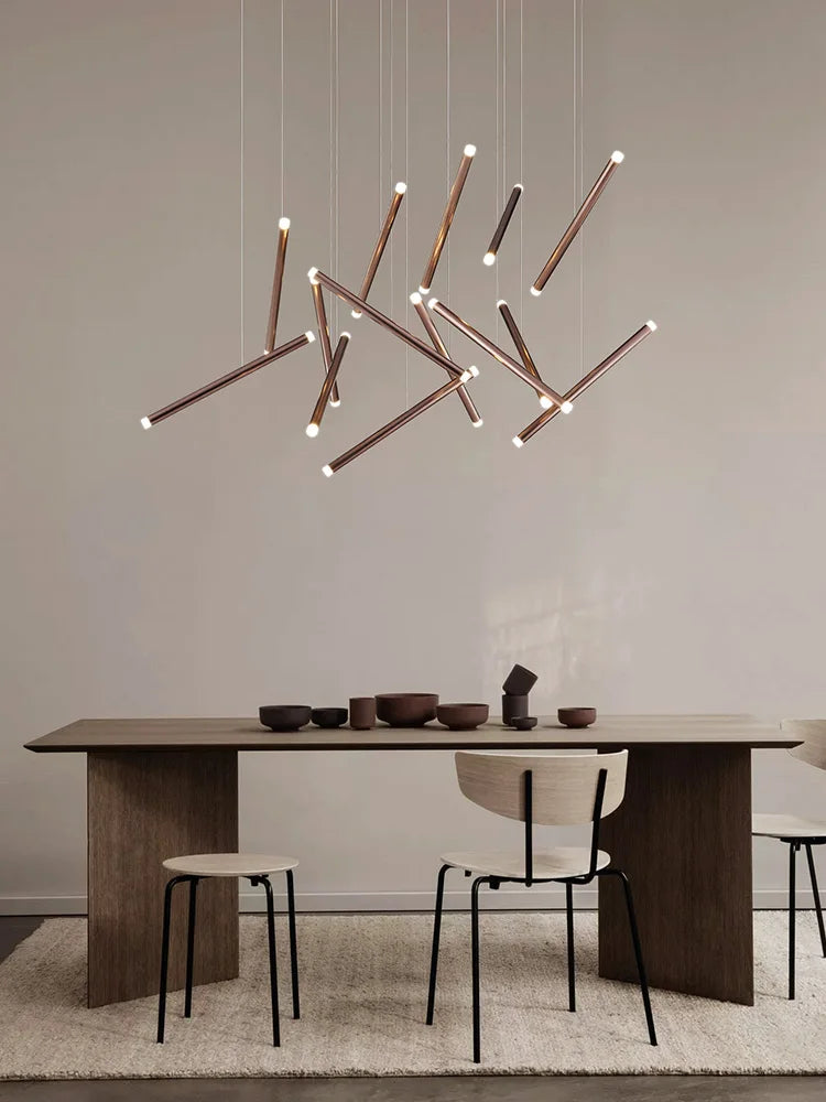 lustre led minimaliste moderne pour restaurant bar entreprise café magasin - vue 2 sur 11