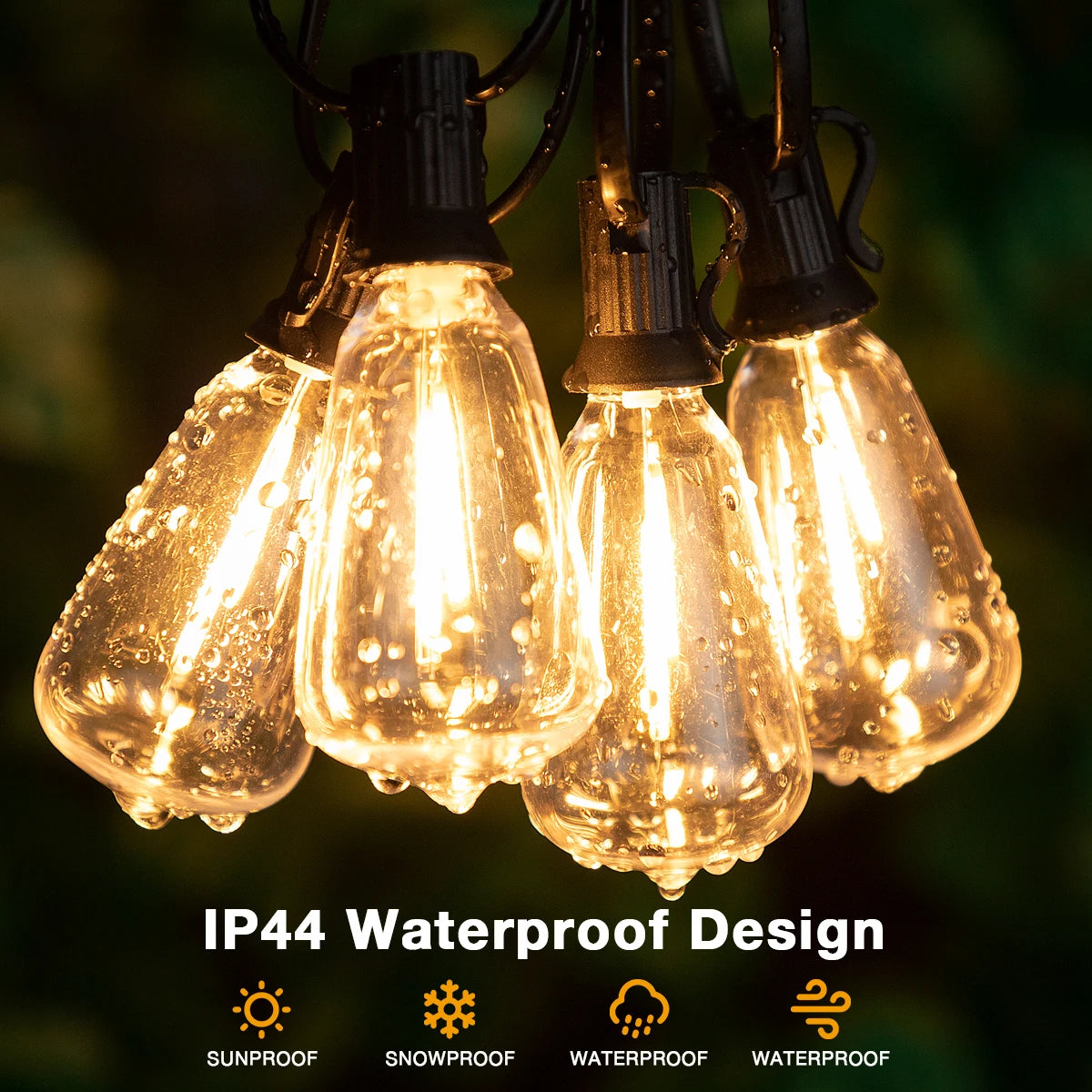 guirlande lumineuse led connectable pour extérieur étanche incassable jardin - vue 2 sur 10