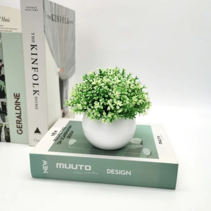 mini plantes artificielles en pot pour décoration intérieure et extérieure - vue 10 sur 11