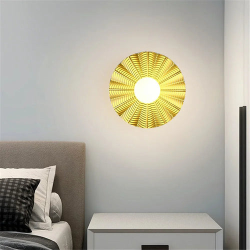 applique murale LED ronde en métal nordique décoratif pour intérieur moderne - vue 4 sur 23