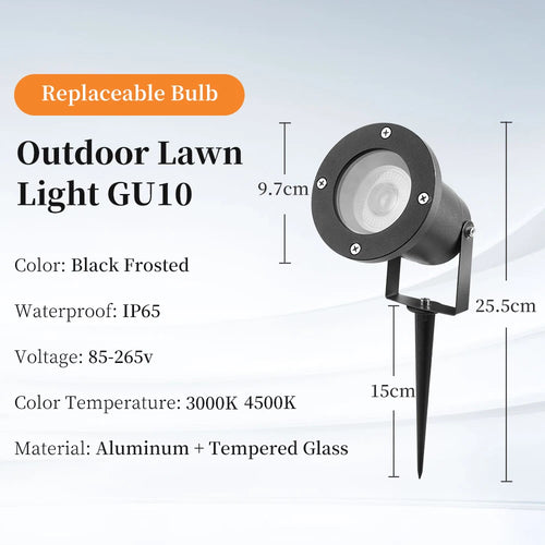lampe led extérieure pour jardin éclairage paysager étanche et décoratif - vue 9 sur 8