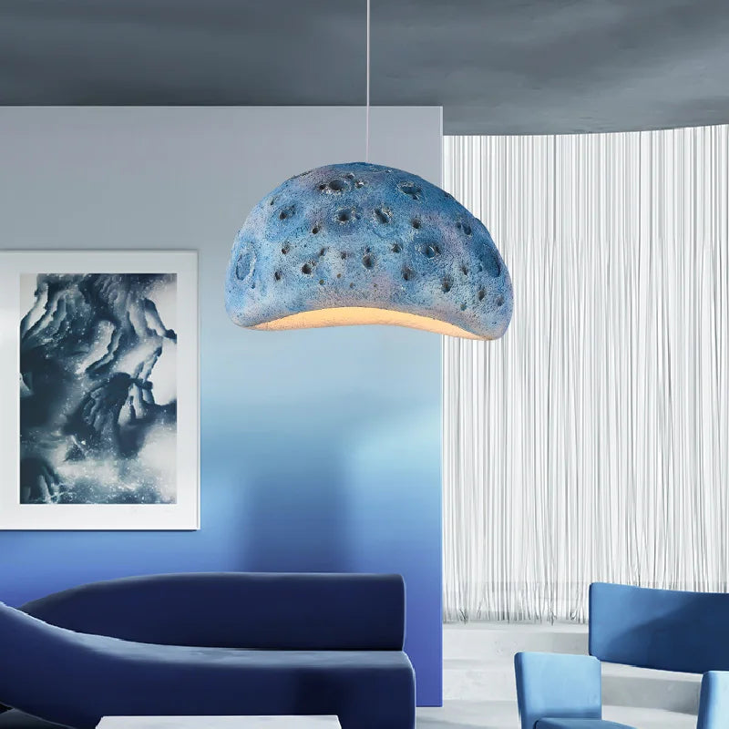 Suspension nordique étoile bleue planète lune espace thème Restaurant hôtel chambre à coucher lampe de salon Suspension pour chambre d'enfant - vue 9 sur 9