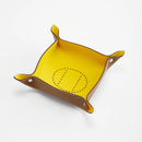 plateau de rangement en cuir pliable pour divers objets