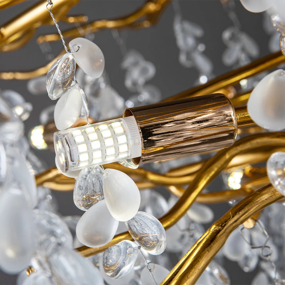 lustre à led en cristaux design moderne pour décoration intérieure - vue 5 sur 22