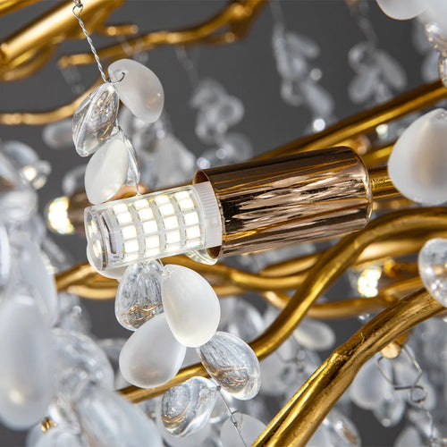 lustre à led en cristaux design moderne pour décoration intérieure - vue 6 sur 22