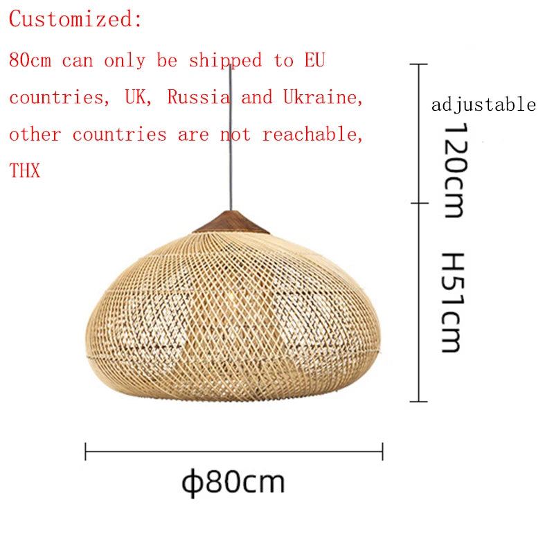 Suspension vintage d'Asie du Sud-Est Lampes en rotin de haute qualité Salle à manger Restaurant Cuisine Luminaires Loft Luminaires - vue 16 sur 27