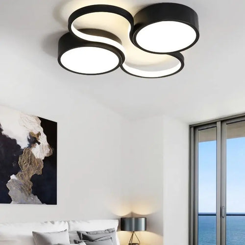plafonnier led circulaire protection yeux design moderne créatif - vue 5 sur 10