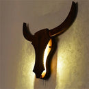 applique murale led style animal vache en bois vintage moderne