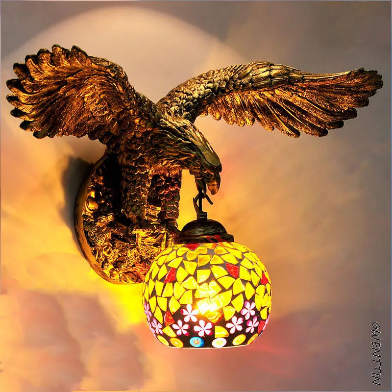 applique murale eagle décoration rétro bohème lumineuse artistique - vue 5 sur 18
