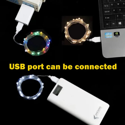 guirlande lumineuse led usb étanche pour décoration festive - vue 5 sur 14