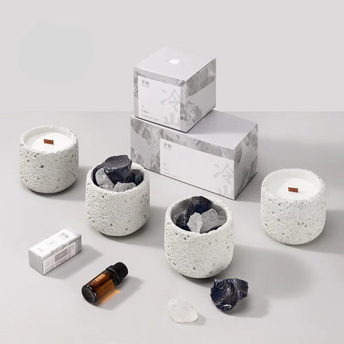 bougie parfumée volcanique française coffret cadeau décoration intérieure Noël - vue 3 sur 7
