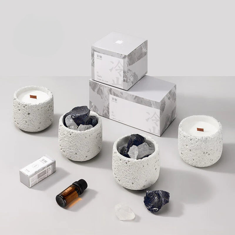 bougie parfumée volcanique française coffret cadeau décoration intérieure Noël - vue 2 sur 7