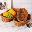 panier à pain en rotin fait main pour rangement alimentaire