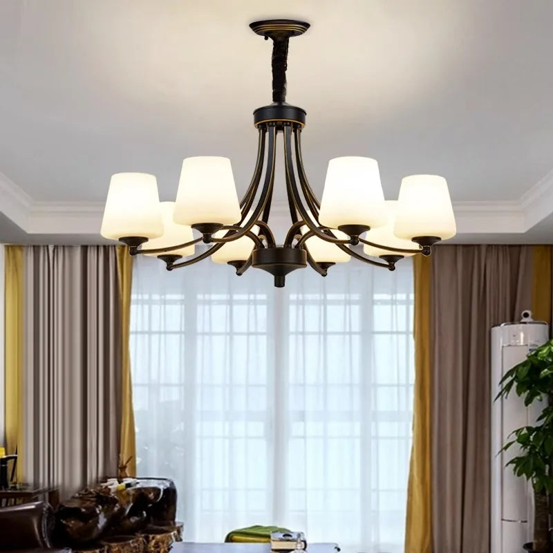 Lustre led design moderne luminaire décoratif d'intérieur - vue 4 sur 26
