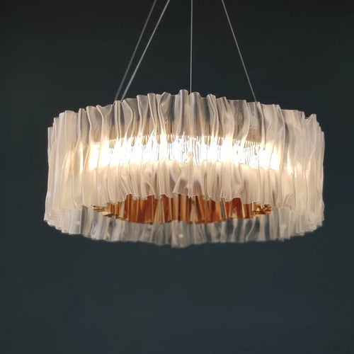 lustre acrylique pétale design italien nordique moderne éclairage art - vue 2 sur 5