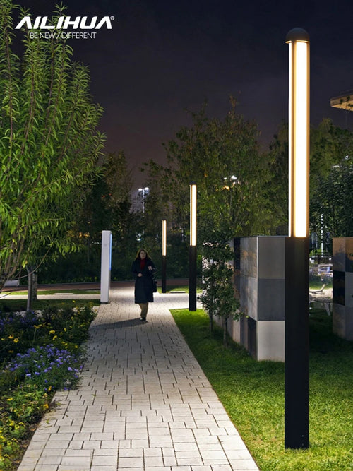 lampe de jardin extérieure villa led étanche lampadaire parc - vue 5 sur 10