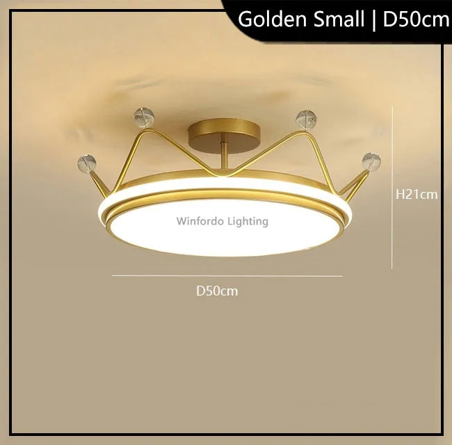 suspension pour enfants couronne leds moderne winfordo - vue 12 sur 12