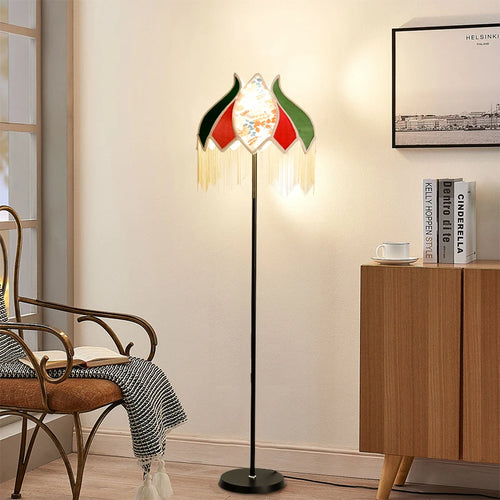 lampadaire led rétro en tissu pour une décoration élégante - vue 3 sur 9