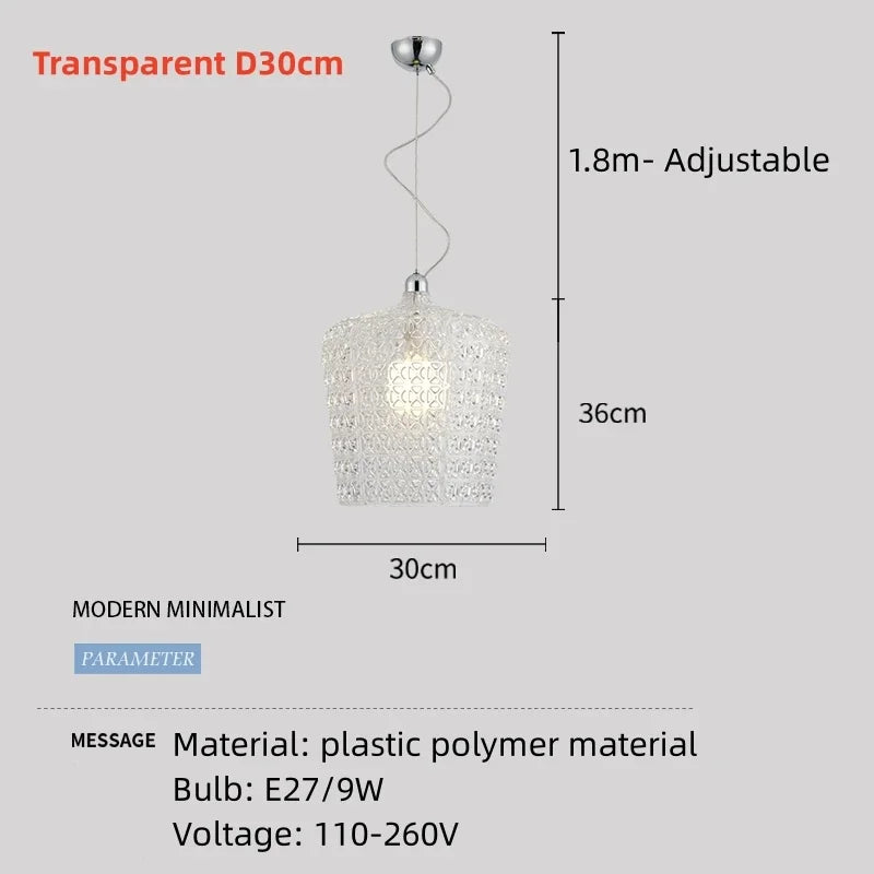 lustre moderne en acrylique pour décoration intérieure élégante - vue 13 sur 16
