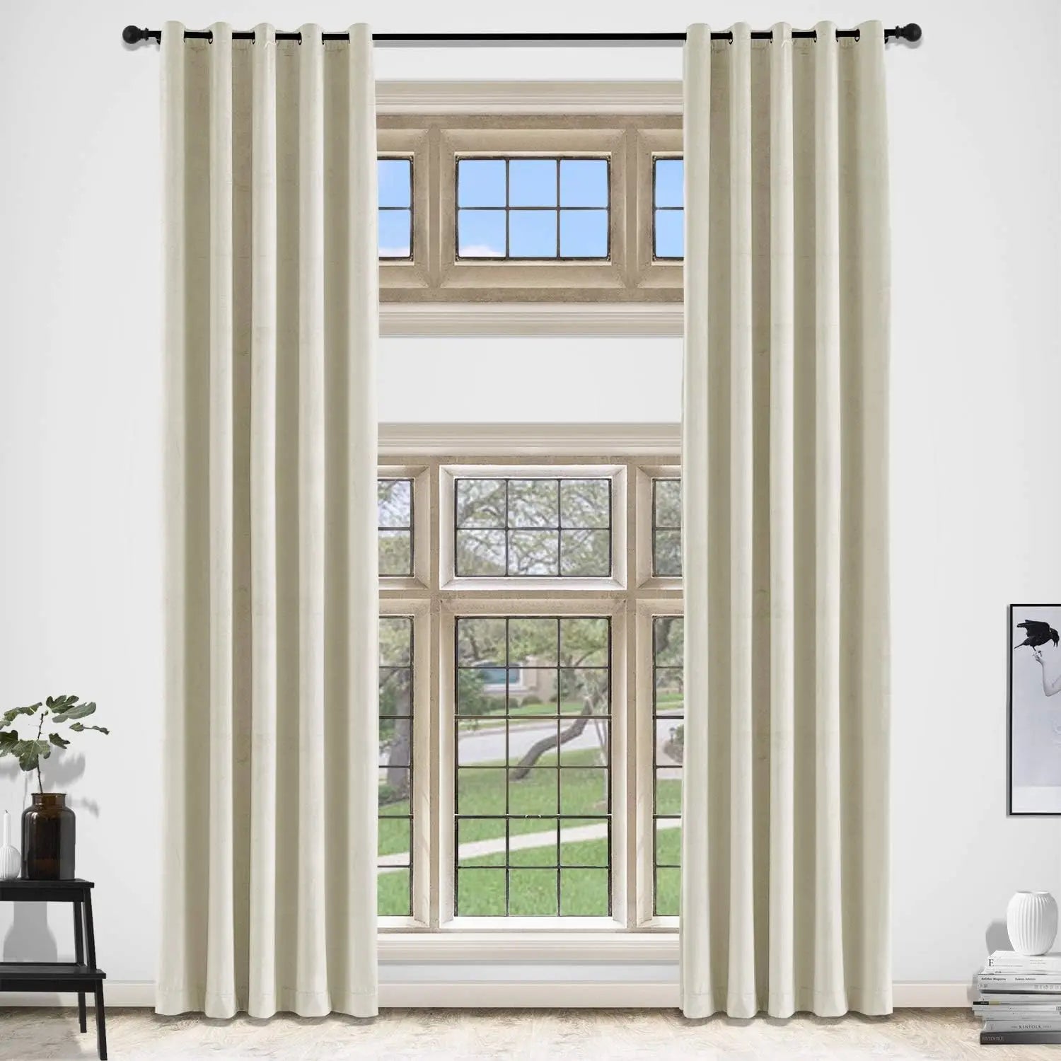 Rideau velours occultant moderne sur mesure salon chambre - vue 1 sur 10