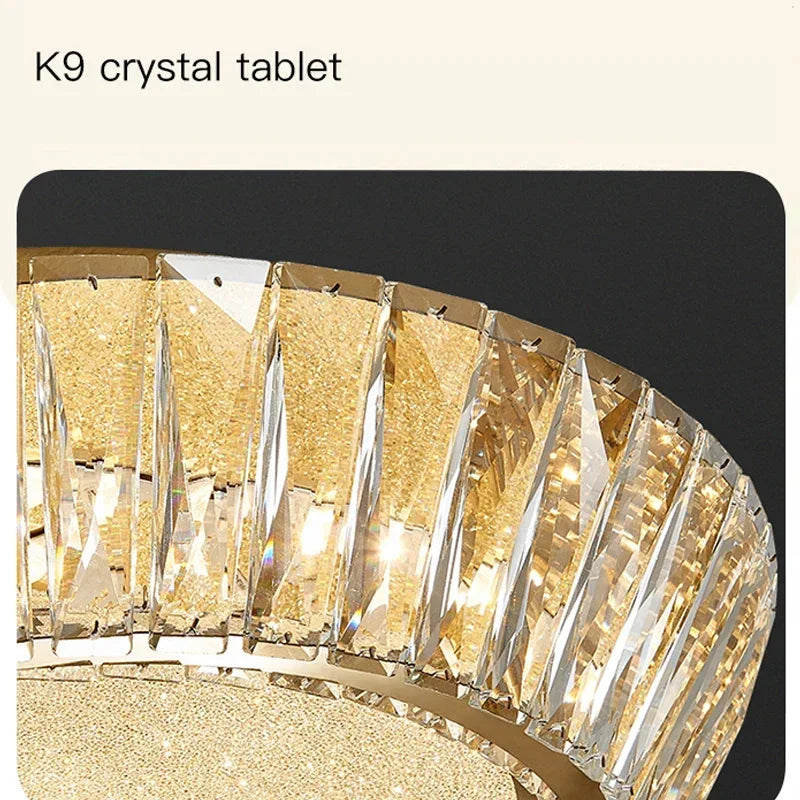 plafonnier en cristal luxe design nordique pour décoration intérieure - vue 5 sur 10