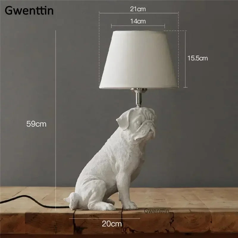 lampe de table moderne pour chiot en résine décorative - vue 13 sur 16