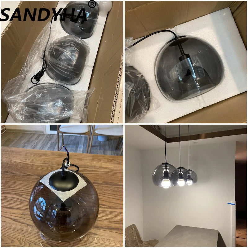 lustre moderne avec suspension led pour table à manger - vue 5 sur 12