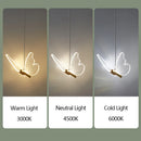 lustre papillon transparent design nordique suspension led