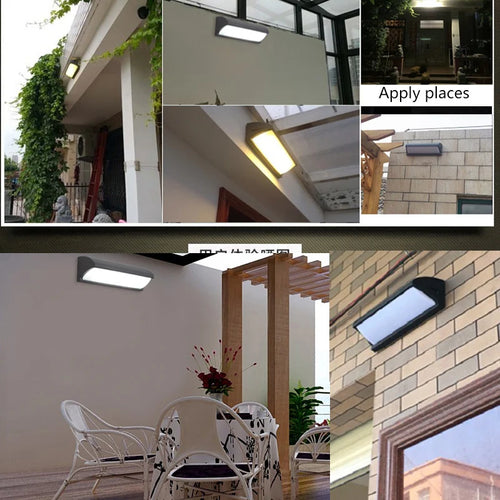 applique murale led aluminium étanche pour extérieur et jardin - vue 7 sur 8