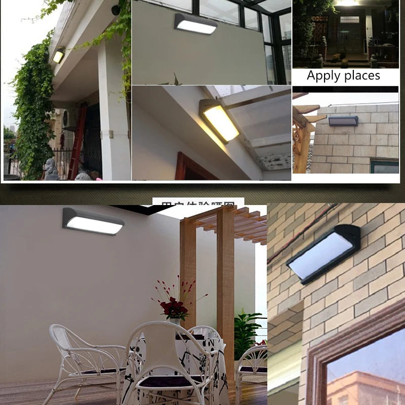 applique murale led aluminium étanche pour extérieur et jardin - vue 6 sur 8