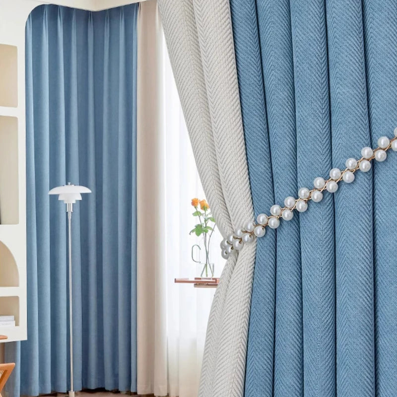 Rideau occultant moderne plissé pour salon chambre fenêtre - vue 1 sur 19