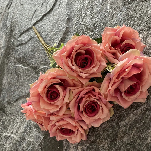 rose artificielle en soie pour décoration et photographie de mariage - vue 15 sur 22