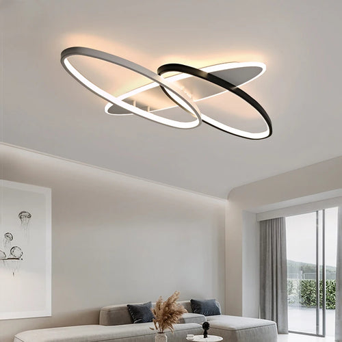lustre créatif noir et blanc pour décoration intérieure - vue 3 sur 16