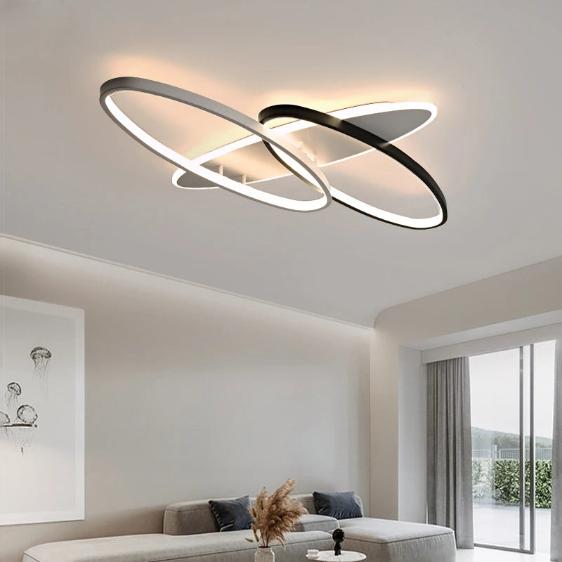 lustre créatif noir et blanc pour décoration intérieure - vue 3 sur 16