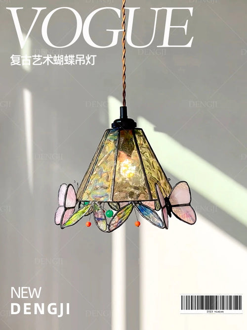 lustre multicolore style tiffany pour éclairage intérieur enfants - vue 6 sur 9