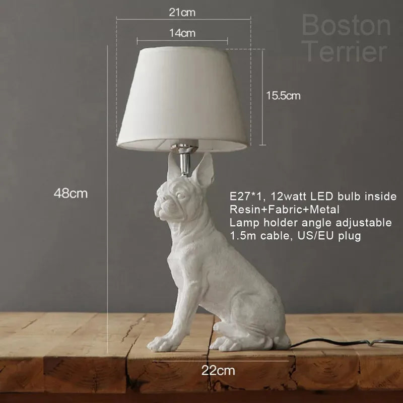 lampe de table led moderne design chiot nordique pour enfants - vue 15 sur 16