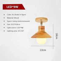 Suspension LED en bois au design nordique E27
