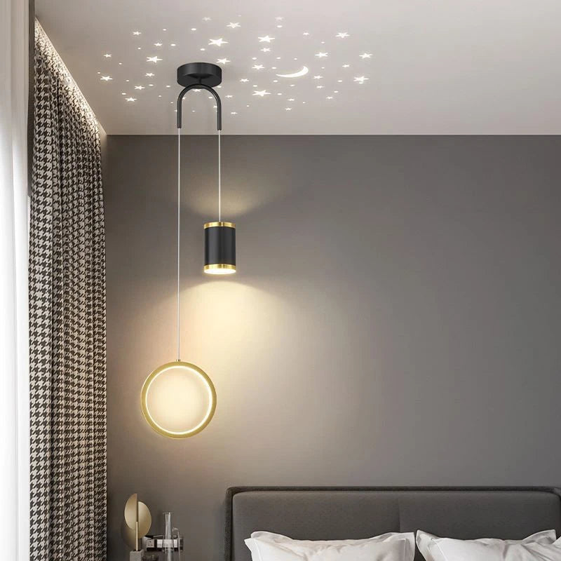 lustre led moderne à suspension pour intérieur nordique décoratif - vue 3 sur 9